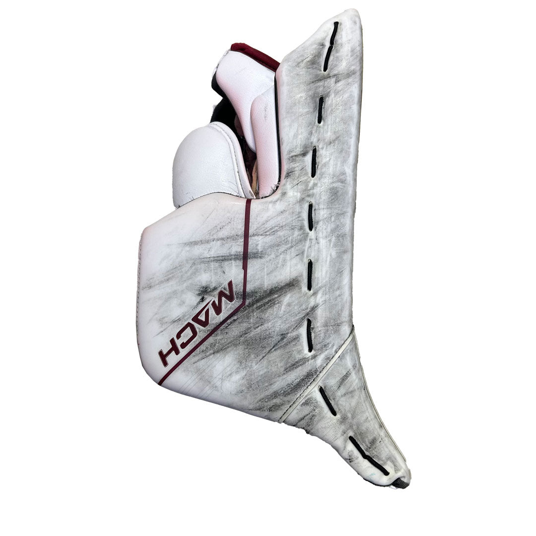 Bauer Supreme Mach - Used Pro Stock Goalie Blocker (White/Red)